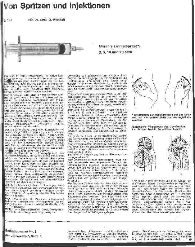 Vorschauseite 1: Von Spritzen und Injektionen 2. Teil In 30 Sekunden infusionsbereit