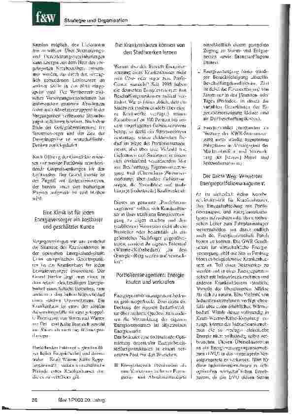 Vorschauseite 3: Krankenhäuser vernachlässigen das Energiemanagement Wie Kliniken den Einkauf optimieren und mit dem Verkauf von Wärme oder Strom Geld verdienen