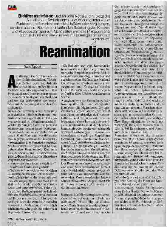 Vorschauseite 1: Reanimation Effektiver reanimieren
