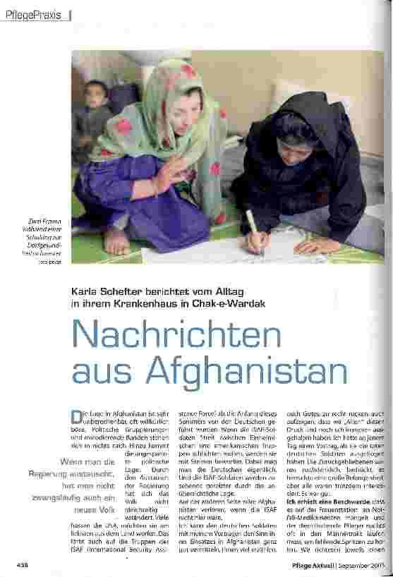 Vorschauseite 1: Nachrichten aus Afghanistan