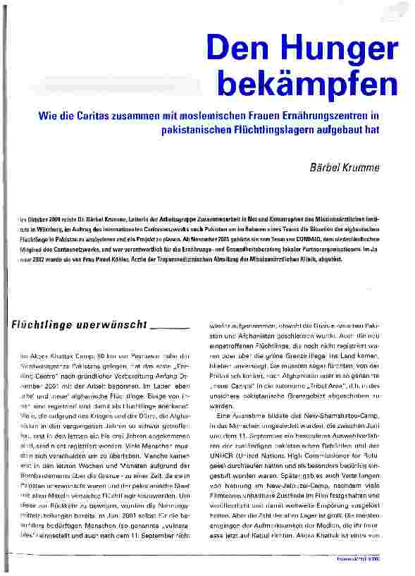 Vorschauseite 1: Den Hunger bekämpfen
