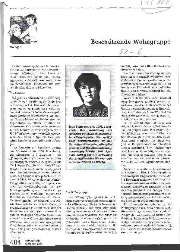 Vorschauseite 1: Beschützende Wohngruppe