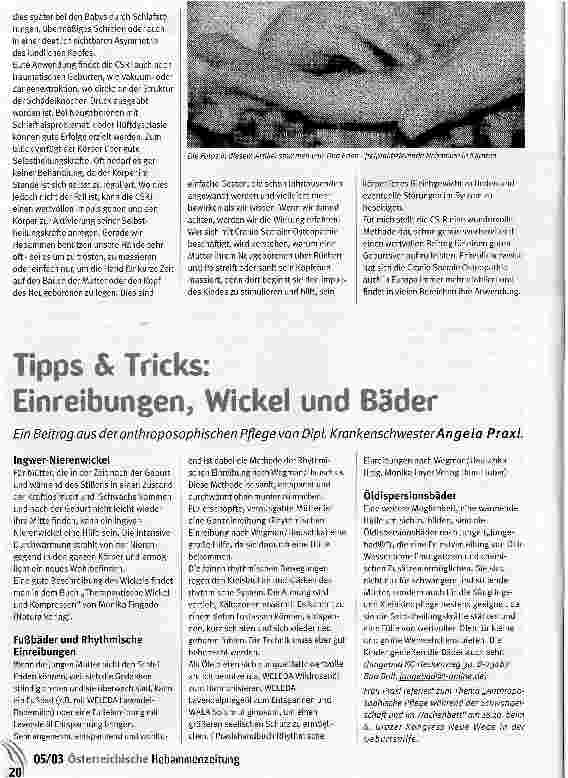 Vorschauseite 2: Cranio Sacrale Osteopathie - eine sanfte Methode in der Geburtshilfe