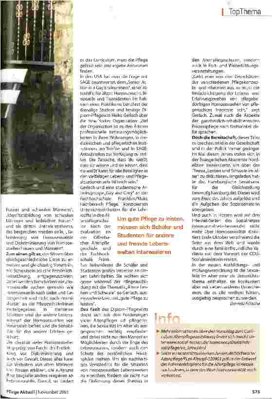 Vorschauseite 2: Toleranz und Verständnis für andere Lebensentwürfe