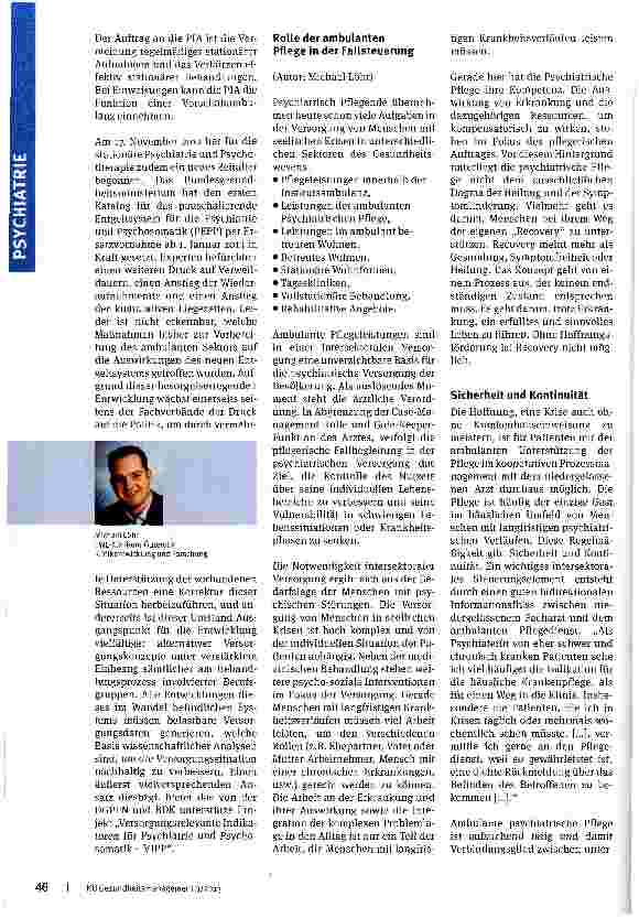 Vorschauseite 3: Psychiatrie: Wer steuert?