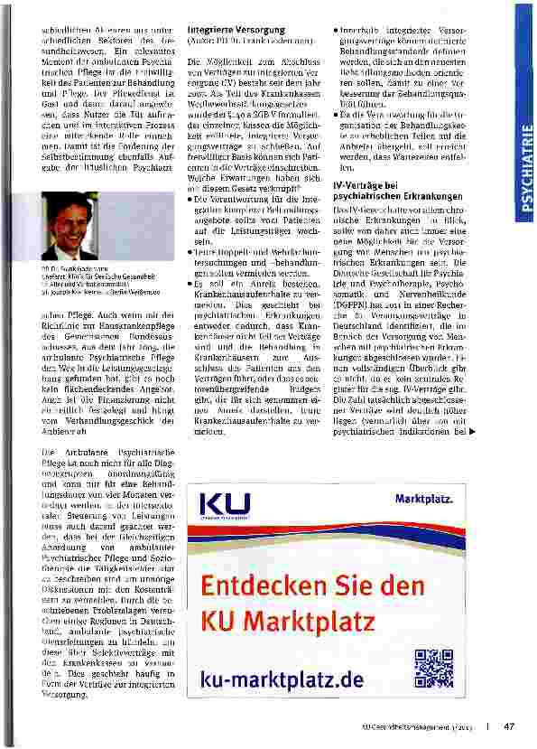Vorschauseite 4: Psychiatrie: Wer steuert?