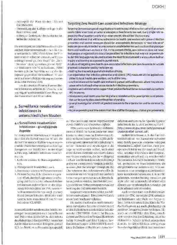 Vorschauseite 3: Stellungnahme der DGKH zu Prävalenz, Letalität und Präventionspotenzial nosokomialer Infektionen in Deutschland 2013
