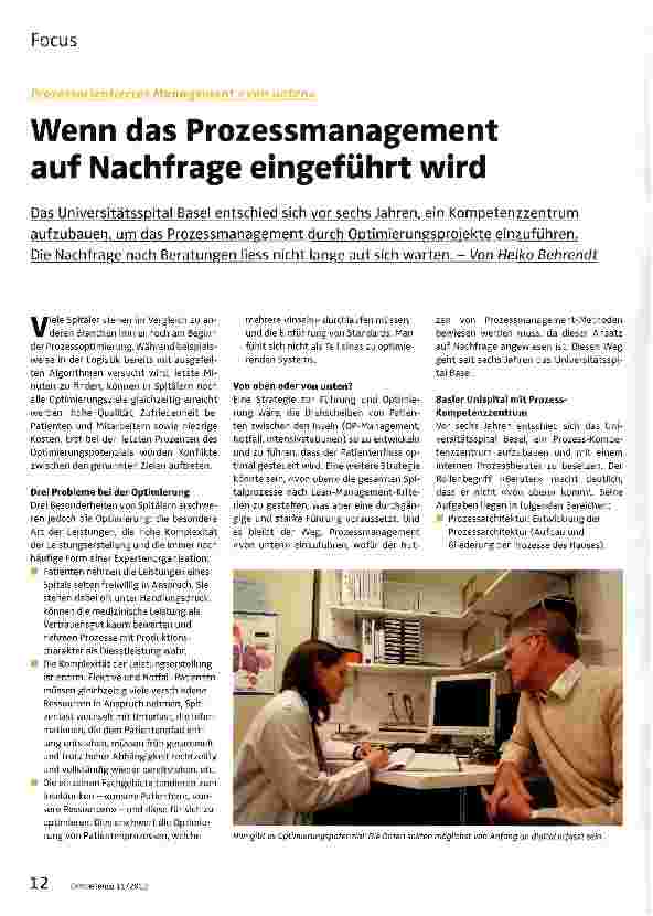 Vorschauseite 1: Wenn das Prozessmanagement auf Nachfrage eingeführt wird