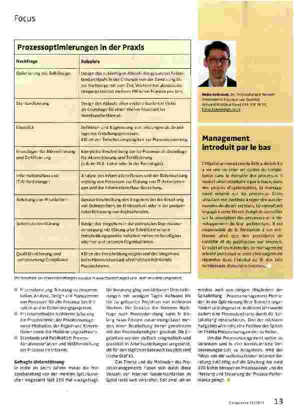 Vorschauseite 2: Wenn das Prozessmanagement auf Nachfrage eingeführt wird
