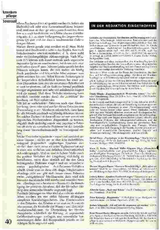 Vorschauseite 5: Zerebrale Störungen im Alter aus internistischer Sicht.