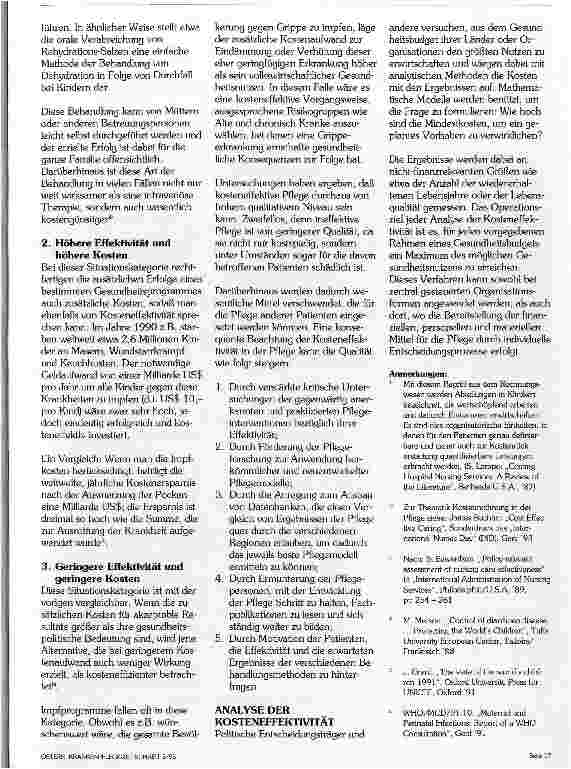 Vorschauseite 3: Kosteneffektivität in der Pflege Aus: Quality,Costs and Nursing Übersetzung aus dem Englischen.