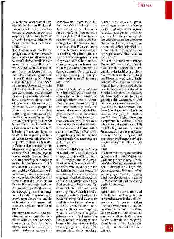 Vorschauseite 4: Chronik der Schwesternhochschule der Diakonie/Berlin Teil 6