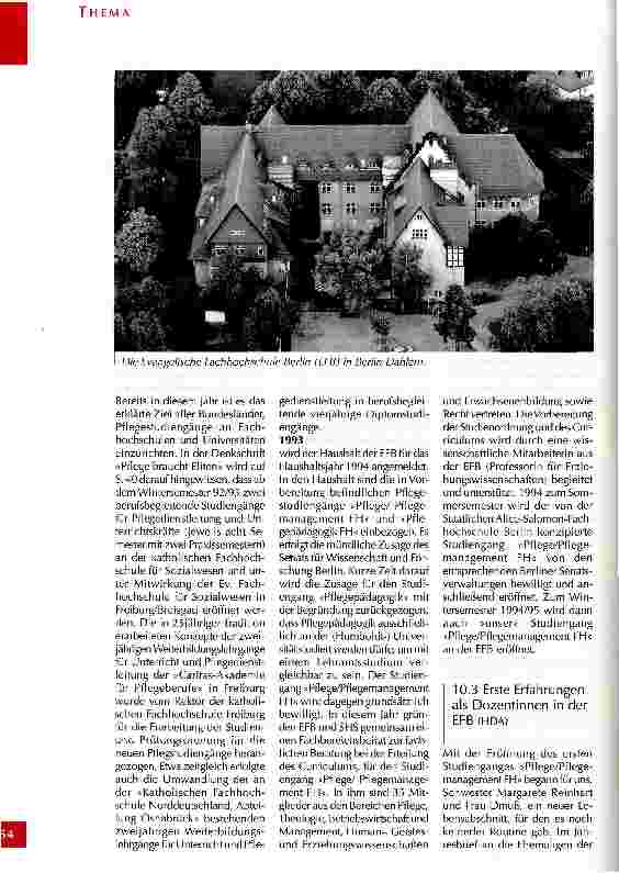 Vorschauseite 5: Chronik der Schwesternhochschule der Diakonie/Berlin Teil 6