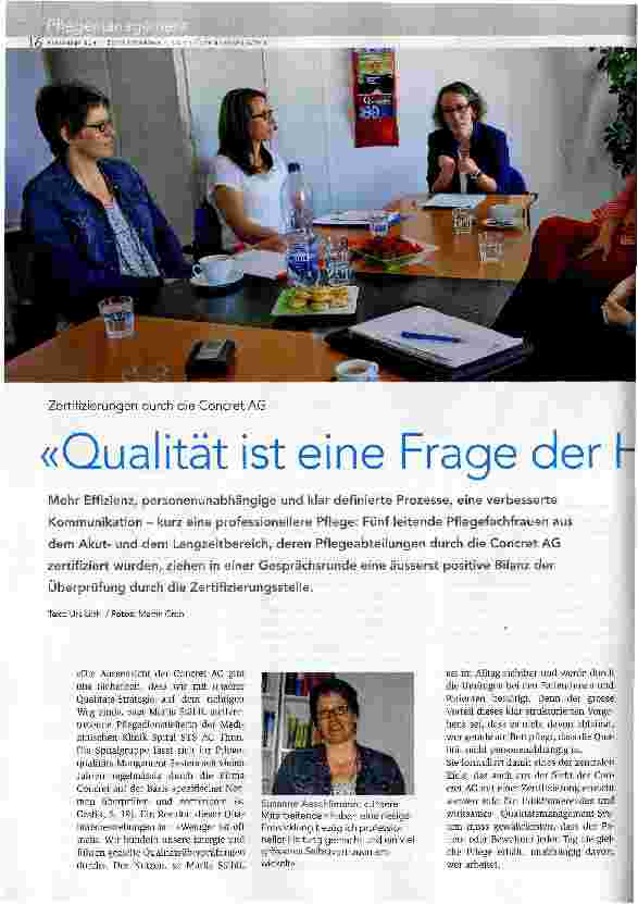 Vorschauseite 1: Qualität ist eine Frage der Haltung