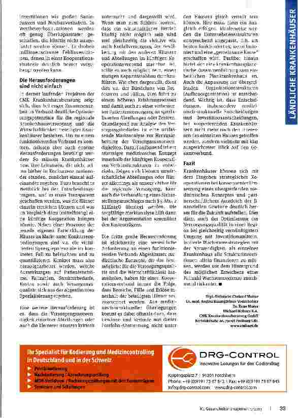 Vorschauseite 4: Kräfte bündeln statt allein in die Millionenfalle