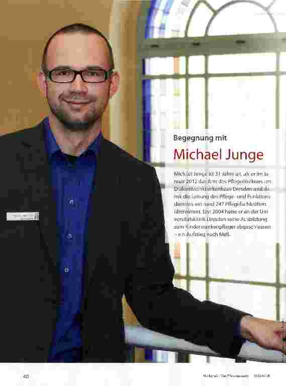 Vorschauseite 1: Begegnung mit Michael Junge