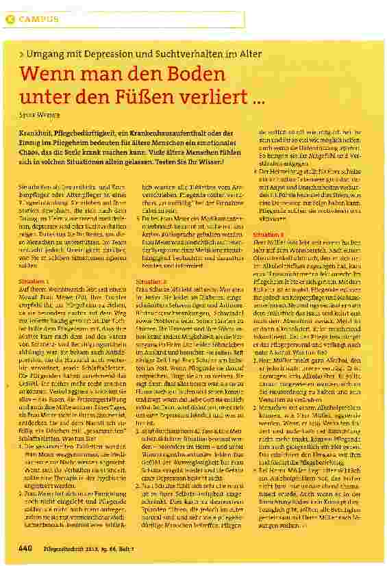Vorschauseite 1: Wenn man den Boden unter den Füßen verliert...