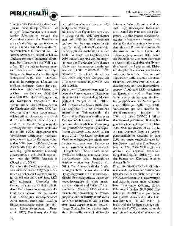 Vorschauseite 2: Evaluation der Integrierten Versorgung Gesundes Kinzigtal: Bisherige Ergebnisse