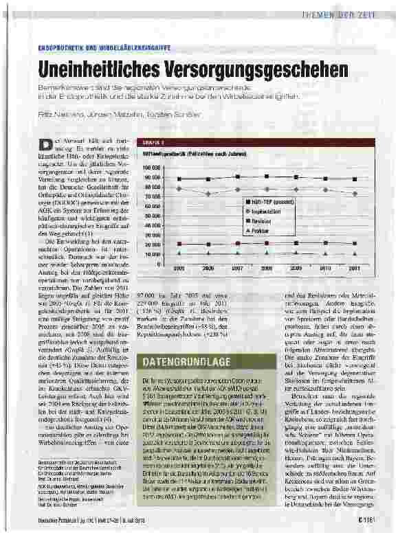 Vorschauseite 1: Uneinheitliches Versorgungsgeschehen
