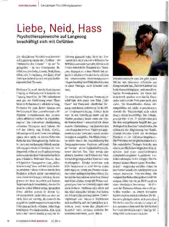 Vorschauseite 1: Liebe, Neid, Hass