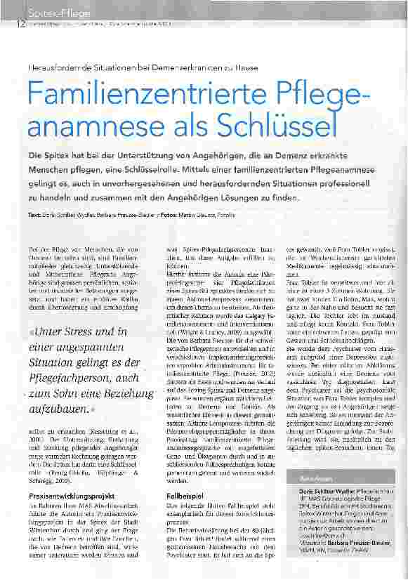 Vorschauseite 1: Familienzentrierte Pflegeanamnese als Schlüssel