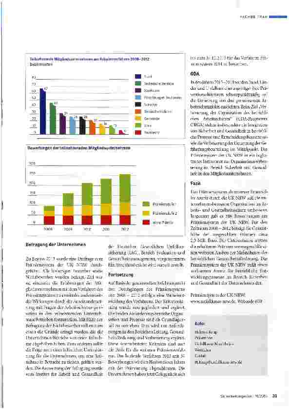 Vorschauseite 2: Prämien für Sicherheit und Gesundheit