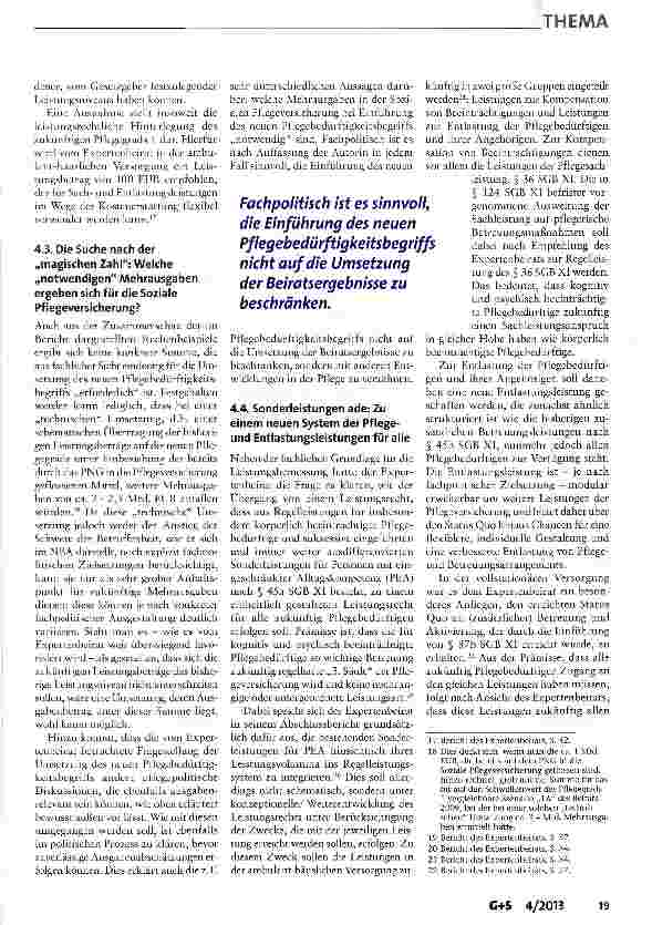 Vorschauseite 6: Der neue Pflegebedürftigkeitsbegriff: Die Empfehlungen des Expertenbeirats zur konkreten Ausgestaltung seiner Einführung revisited