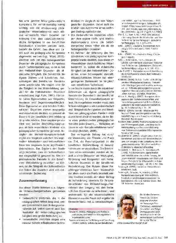 Vorschauseite 5: Commitment; Motivation und Kompetenz von Dozenten in der Weiterbildung Unterschiedliche Ausprägungen bei Festangestelltenund Freiberuflern