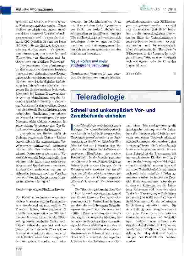 Vorschauseite 1: Schnell und unkompliziert Vorund Zweitbefunde einholen