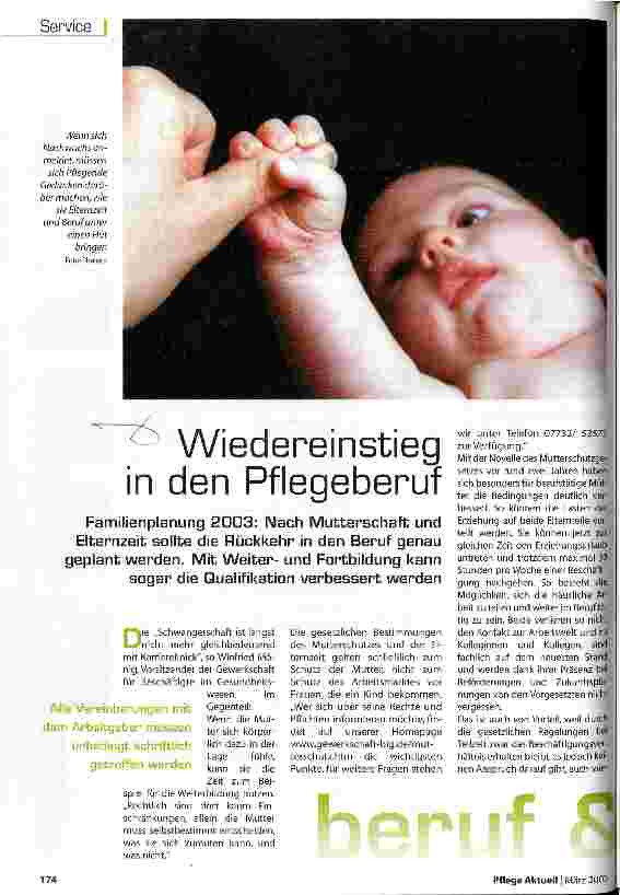Vorschauseite 1: Wiedereinstieg in den Pflegeberuf