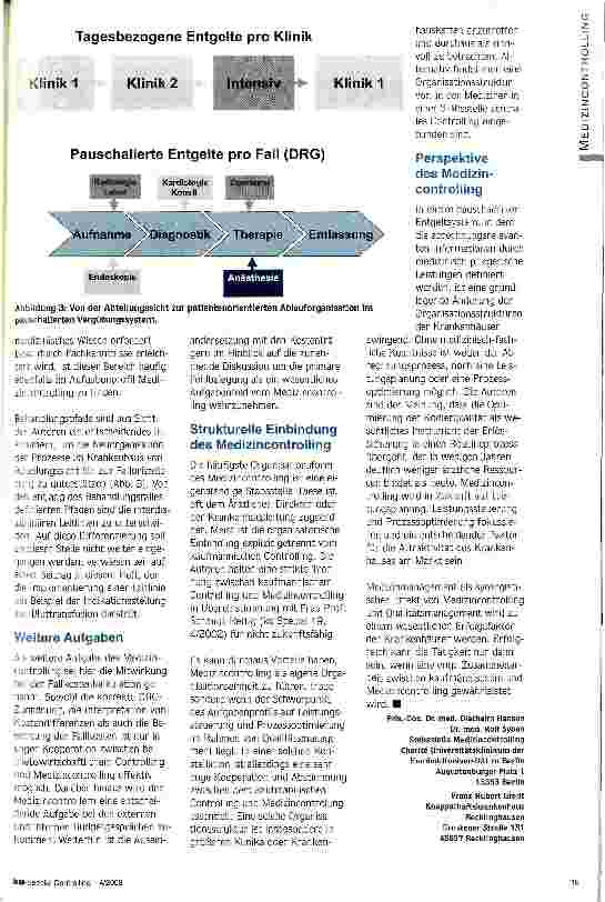 Vorschauseite 4: Medizincontrolling im Wandel Standortbestimmung und Perspektiven