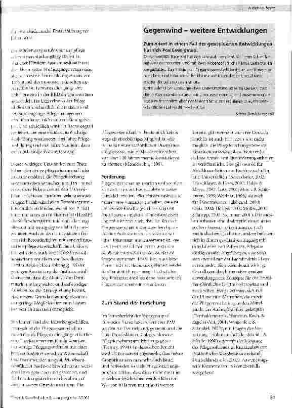 Vorschauseite 2: Pflegeforschung in Deutschland - Entwicklung und Perspektiven Position des DV Pflegewissenschaft, der Vorstand