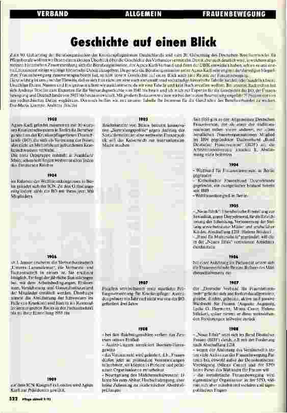Vorschauseite 3: Gründung des DBfK