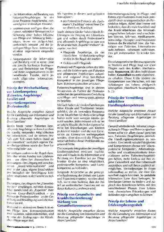 Vorschauseite 5: Information und Beratung von pflegenden Angehörigen in der Häuslichen Kinderkrankenpflege