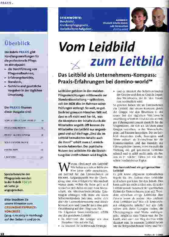 Vorschauseite 1: Vom Leidbild zum Leitbild