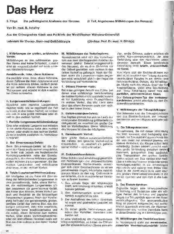 Vorschauseite 1: Das Herz 5. Folge: Die pathologische Anatomie des Herzens