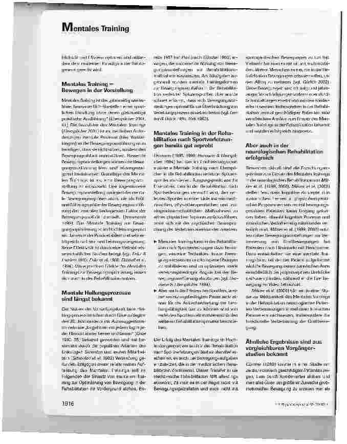 Vorschauseite 3: Mentales Training in der Rehabilitation