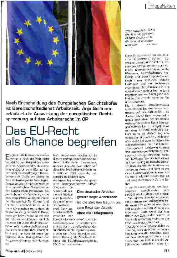 Vorschauseite 1: Das EU-Recht als Chance begreifen