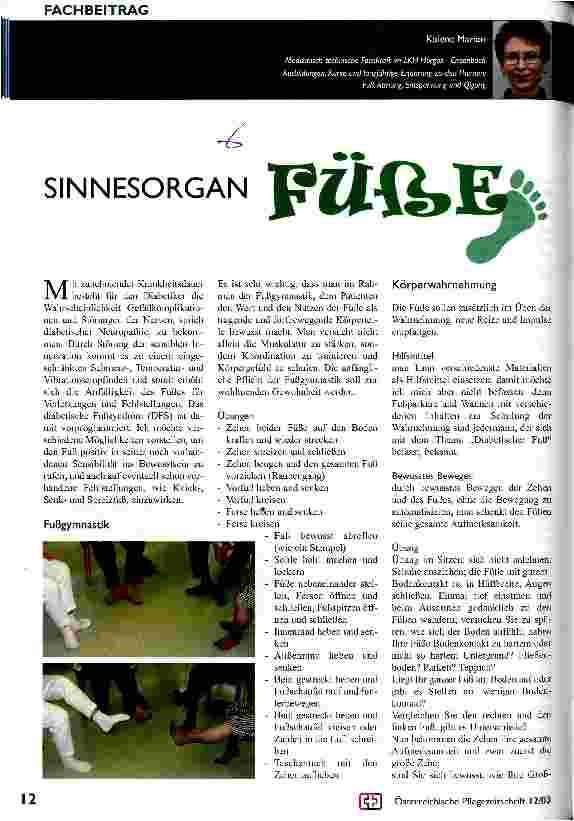 Vorschauseite 1: Sinnesorgan Füße