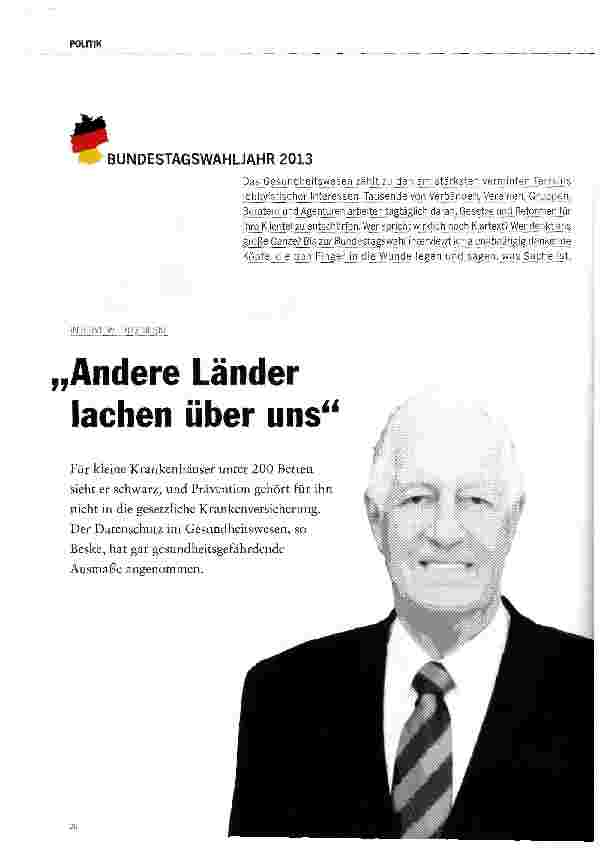 Vorschauseite 1: „Andere Länder lachen über uns