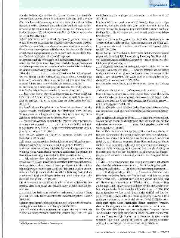 Vorschauseite 4: Ums Leben kämpfen und trotzdem genießen -die Perspektive von Patienten und Angehörigen auf der Palliativstation