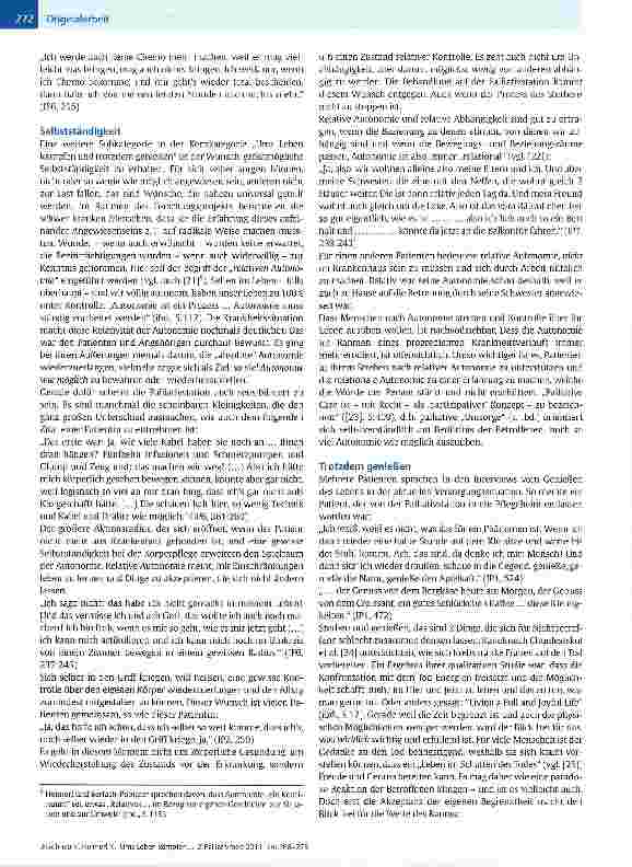 Vorschauseite 5: Ums Leben kämpfen und trotzdem genießen -die Perspektive von Patienten und Angehörigen auf der Palliativstation
