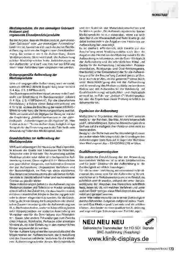 Vorschauseite 4: Anforderungen an die Hygiene bei der Aufbereitung von Medizinprodukten