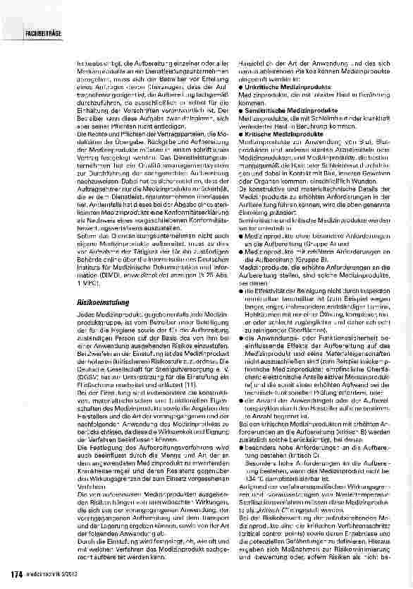Vorschauseite 5: Anforderungen an die Hygiene bei der Aufbereitung von Medizinprodukten