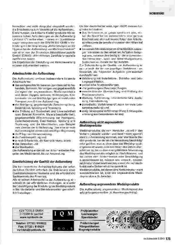 Vorschauseite 6: Anforderungen an die Hygiene bei der Aufbereitung von Medizinprodukten