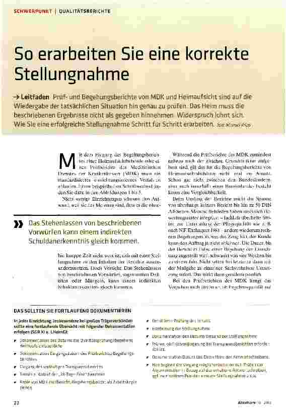 Vorschauseite 1: So erarbeiten Sie eine korrekte Stellungnahme