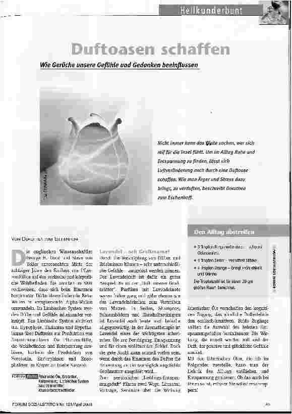 Vorschauseite 1: Duftoasen schaffen Wie Gerüche unsere Gefühle und Gedanken beeinflussen