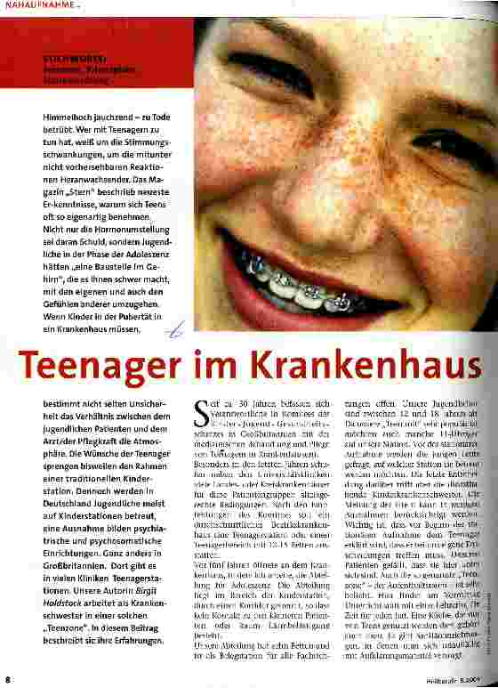 Vorschauseite 1: Teenager im Krankenhaus