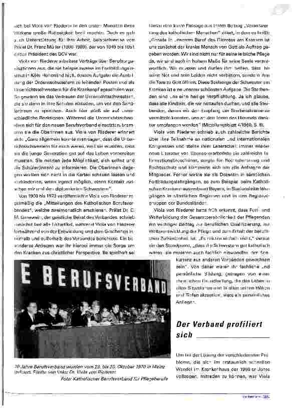 Vorschauseite 5: Viola Riederer Freiin von Paar Schönau Die erste Vorsitzende des Katholischen Berufsverbandes für Pflegeberufe