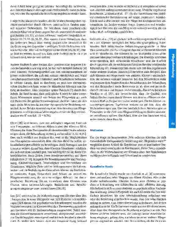 Vorschauseite 2: Betrachtungen von Klienten über Beziehungen mit Pflegenden: ein Vergleich zwischen Kanada und Schottland